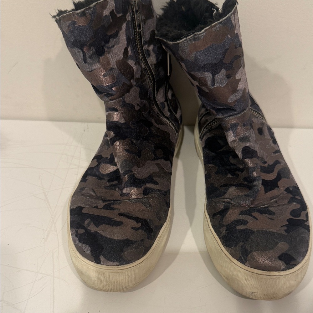 J Slides Camouflage Ankle Boots
